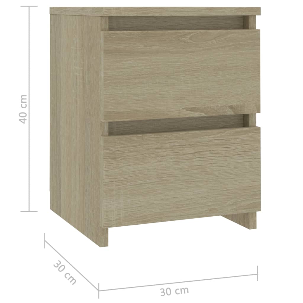vidaXL Noptieră, stejar sonoma, 30x30x40 cm, lemn prelucrat vidaXL Noptieră, stejar sonoma, 30x30x40 cm, lemn prelucrat