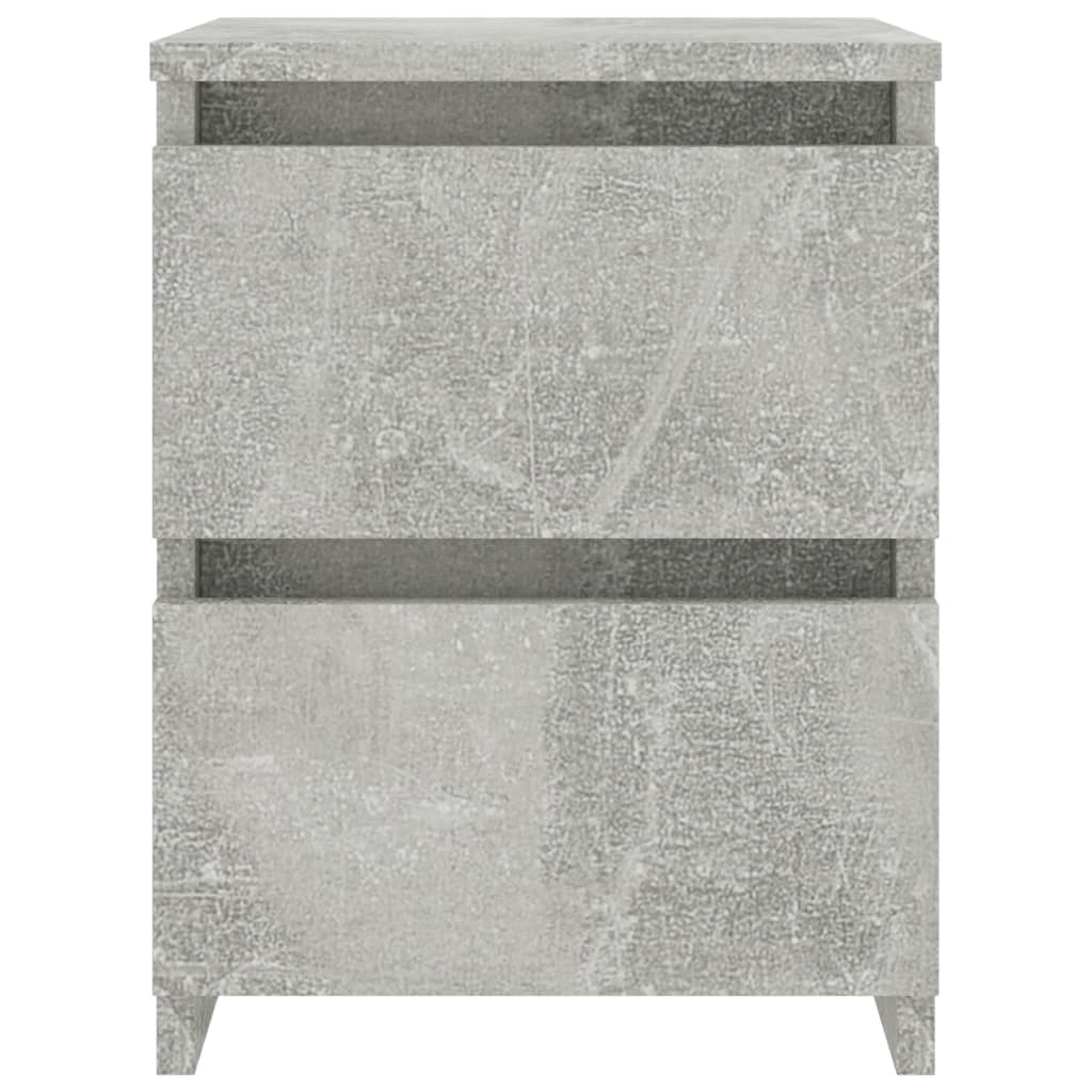 vidaXL Noptiere, 2 buc., gri beton, 30x30x40 cm, lemn prelucrat