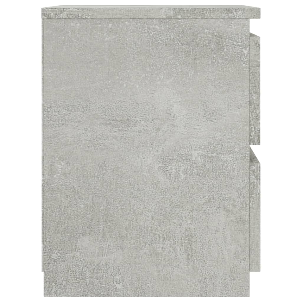 vidaXL Noptiere, 2 buc., gri beton, 30x30x40 cm, lemn prelucrat