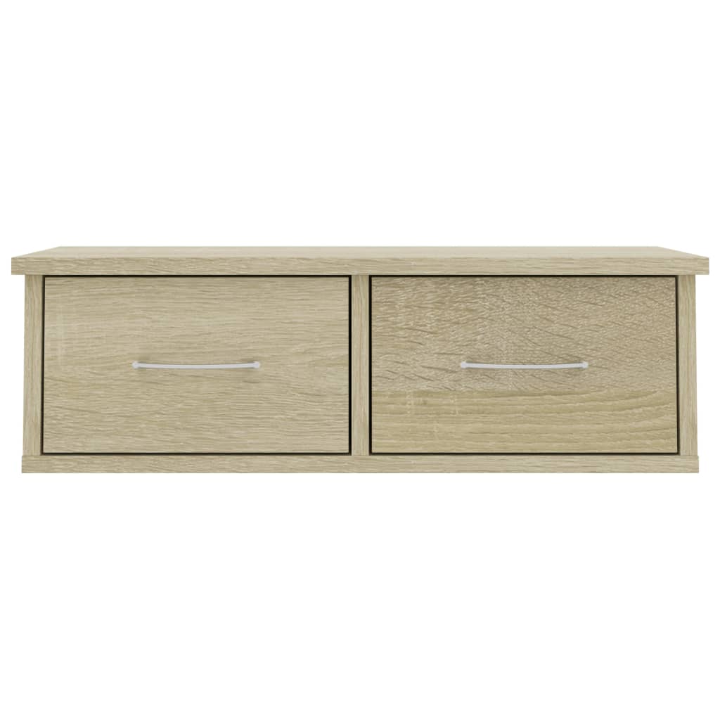 vidaXL Raft de perete cu sertare, stejar sonoma, 60x26x18,5 cm vidaXL Raft de perete cu sertare, stejar sonoma, 60x26x18,5 cm