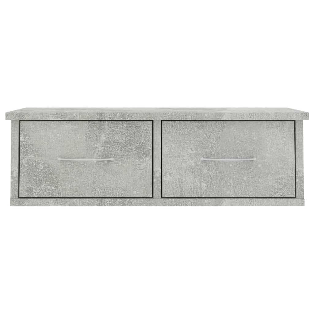 vidaXL Dulap de perete cu sertare, gri beton, 60x26x18,5 cm