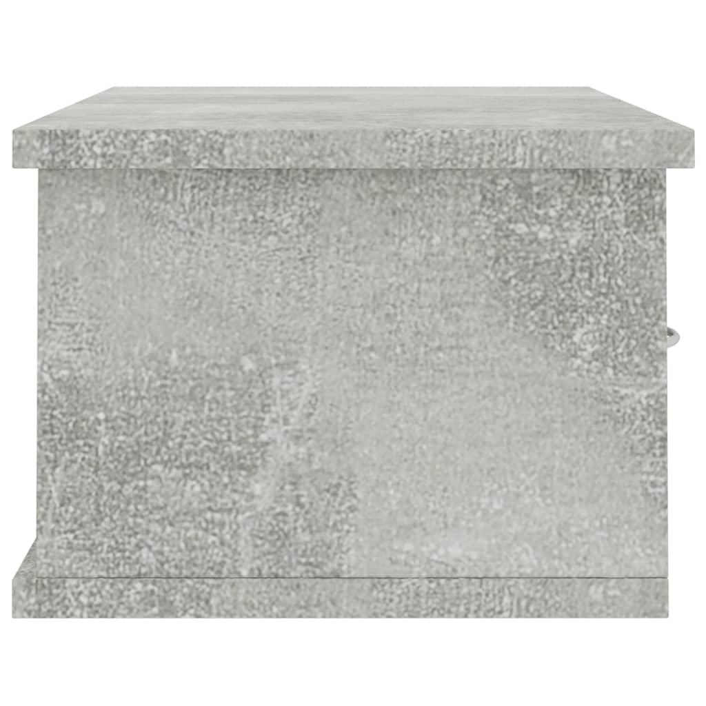 vidaXL Dulap de perete cu sertare, gri beton, 60x26x18,5 cm