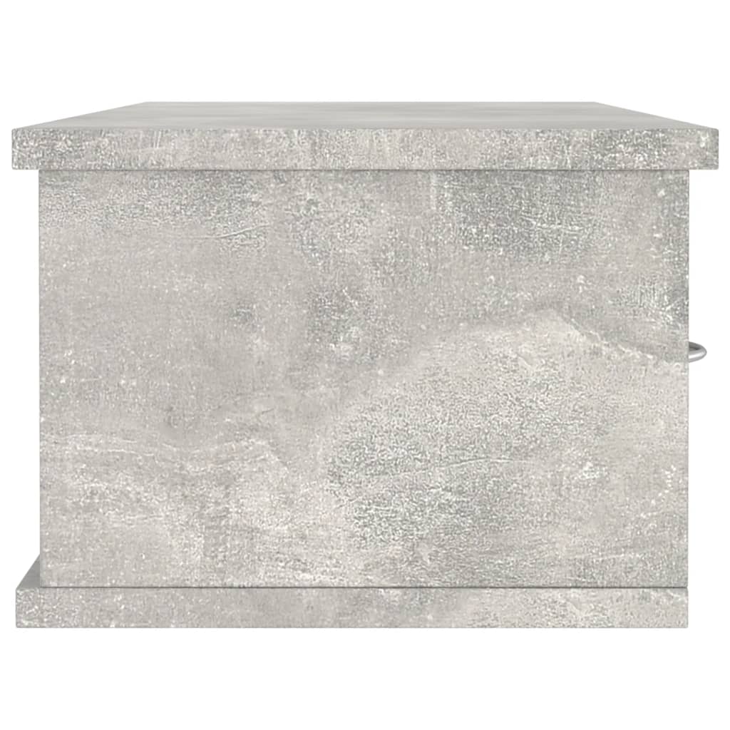 vidaXL Dulap de perete cu sertare, gri beton, 88x26x18,5 cm