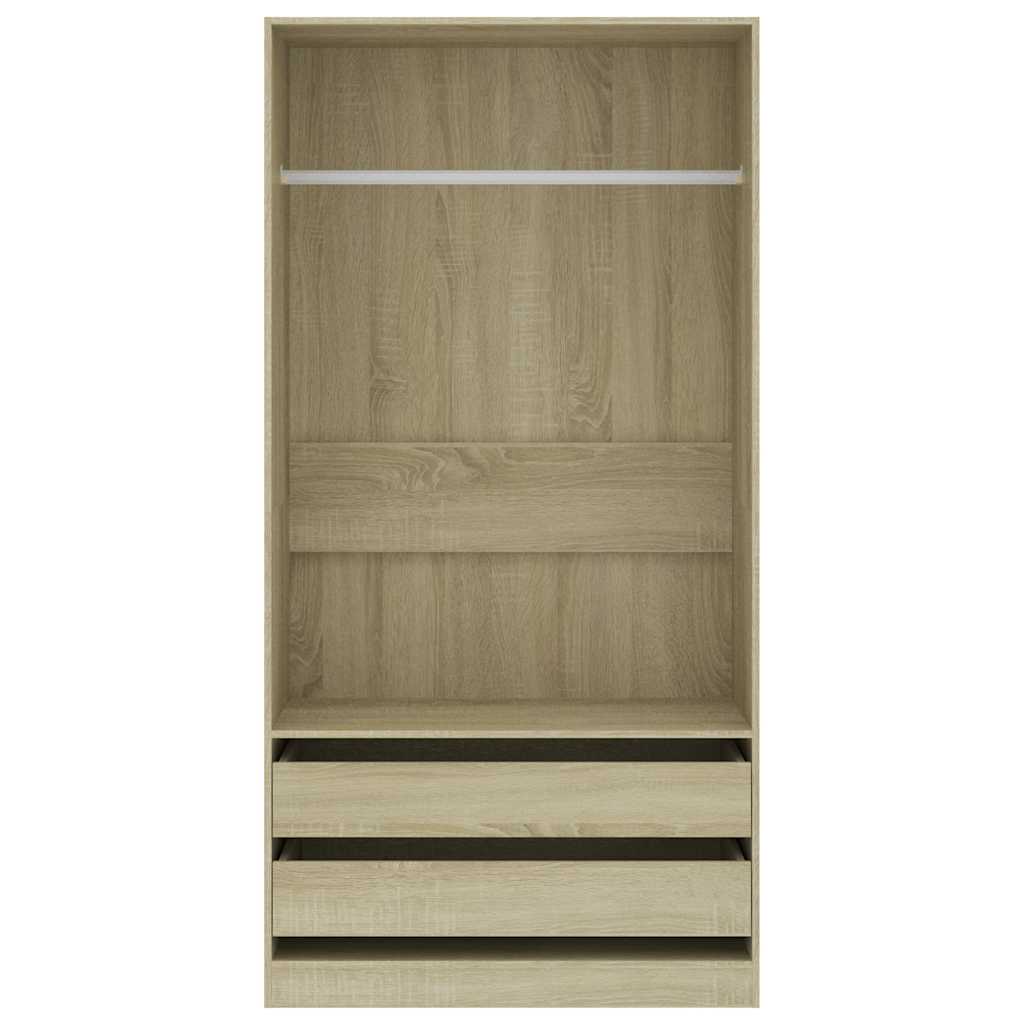 vidaXL Șifonier, stejar sonoma, 100x50x200 cm, lemn prelucrat