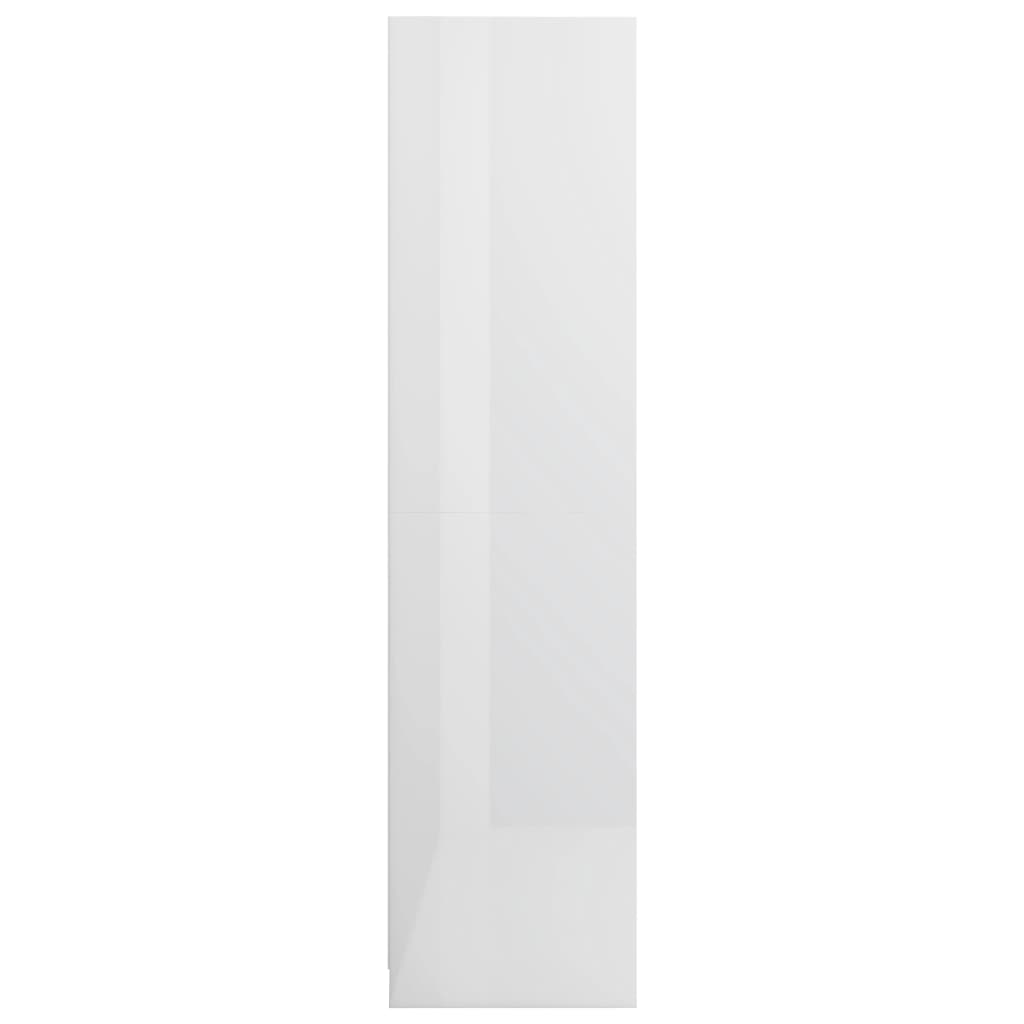vidaXL Șifonier cu sertare alb extralucios 50x50x200 cm lemn prelucrat vidaXL Șifonier cu sertare alb extralucios 50x50x200 cm lemn prelucrat