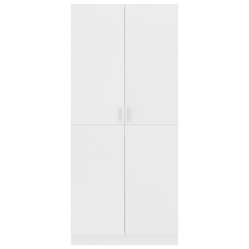 vidaXL Șifonier, alb, 80x52x180 cm, lemn prelucrat vidaXL Șifonier, alb, 80x52x180 cm, lemn prelucrat