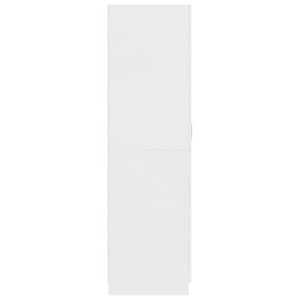 vidaXL Șifonier, alb, 80x52x180 cm, lemn prelucrat vidaXL Șifonier, alb, 80x52x180 cm, lemn prelucrat