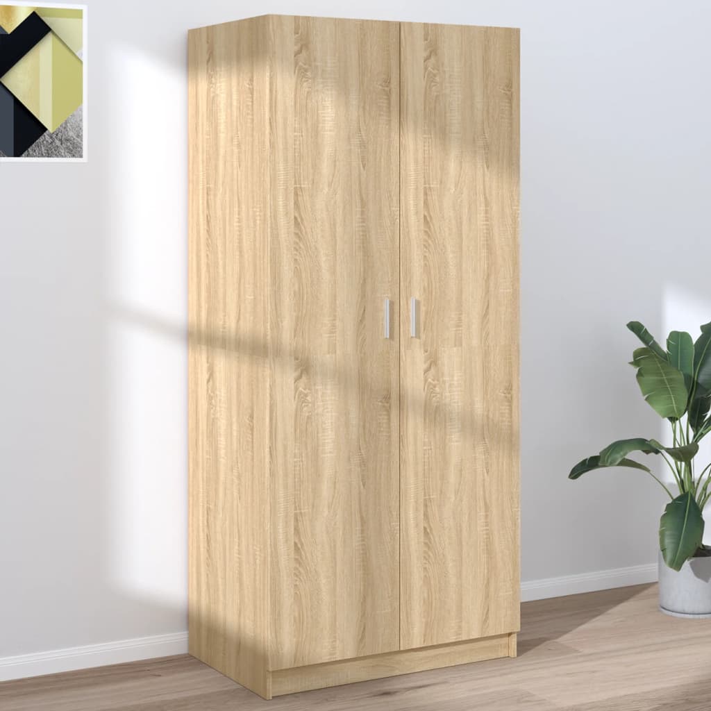 vidaXL Șifonier, stejar sonoma, 80x52x180 cm, lemn prelucrat