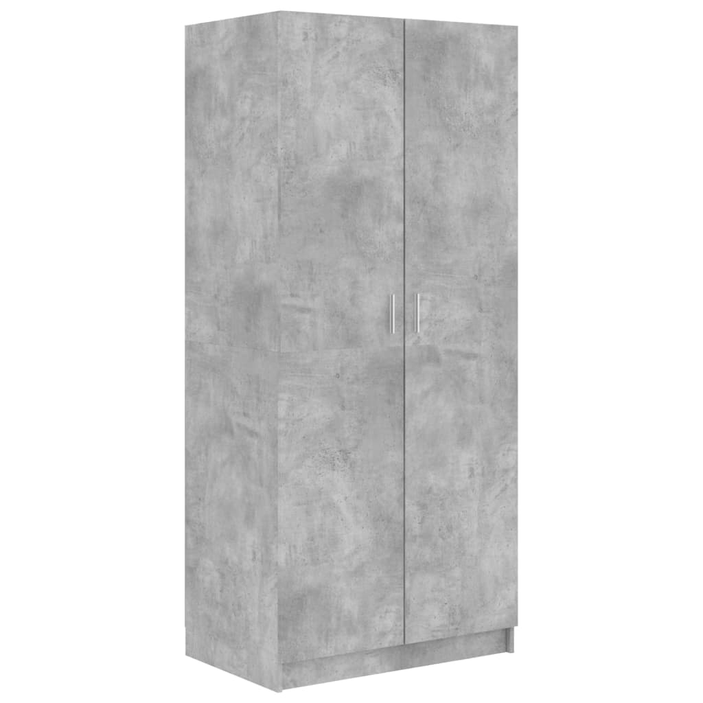 vidaXL Șifonier, gri beton, 80x52x180 cm, lemn prelucrat