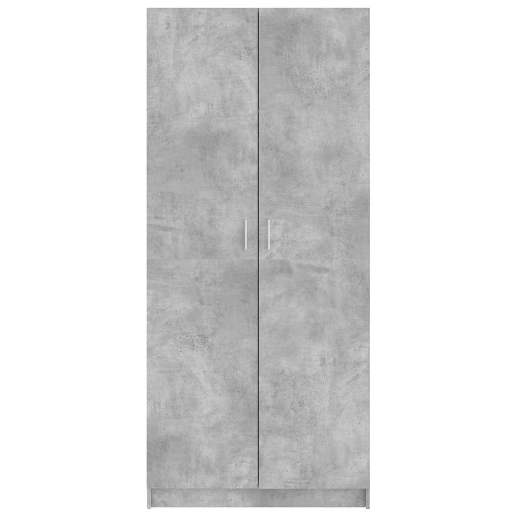 vidaXL Șifonier, gri beton, 80x52x180 cm, lemn prelucrat