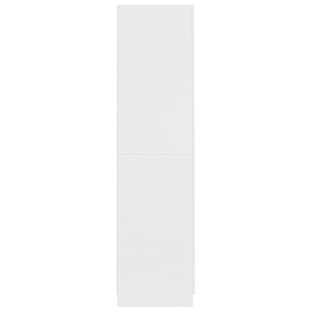 vidaXL Șifonier, alb, 90x52x200 cm, lemn prelucrat