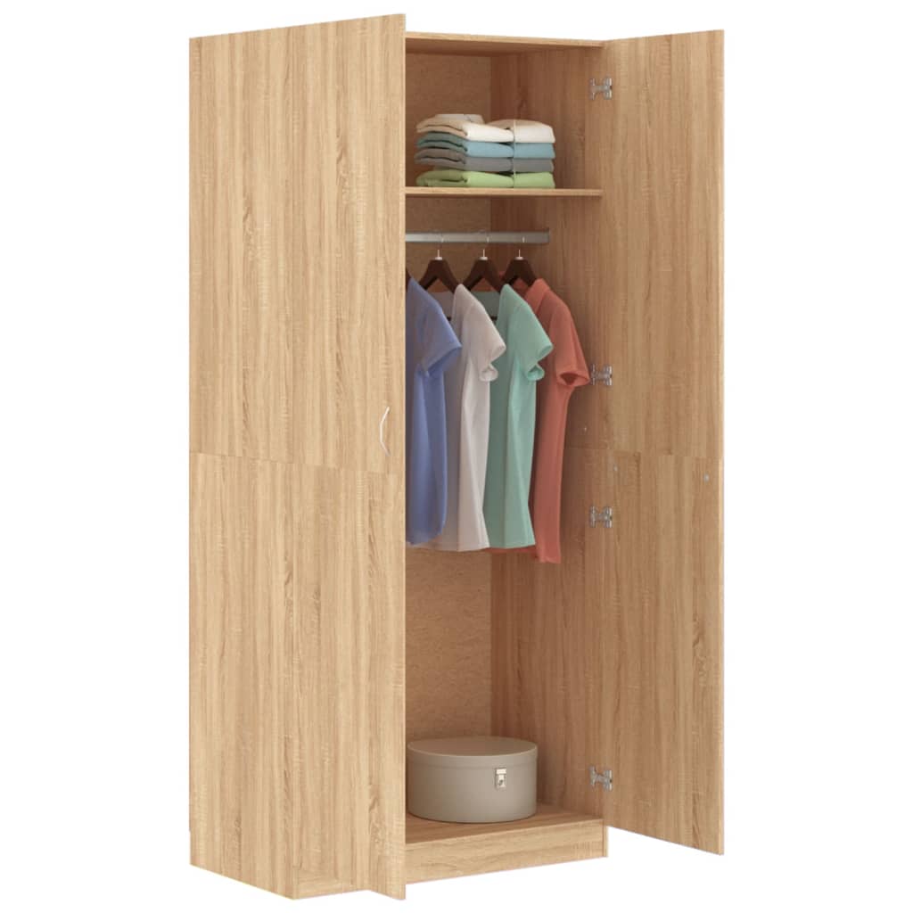 vidaXL Șifonier, culoare stejar sonoma, 90x52x200 cm, lemn prelucrat vidaXL Șifonier, culoare stejar sonoma, 90x52x200 cm, lemn prelucrat
