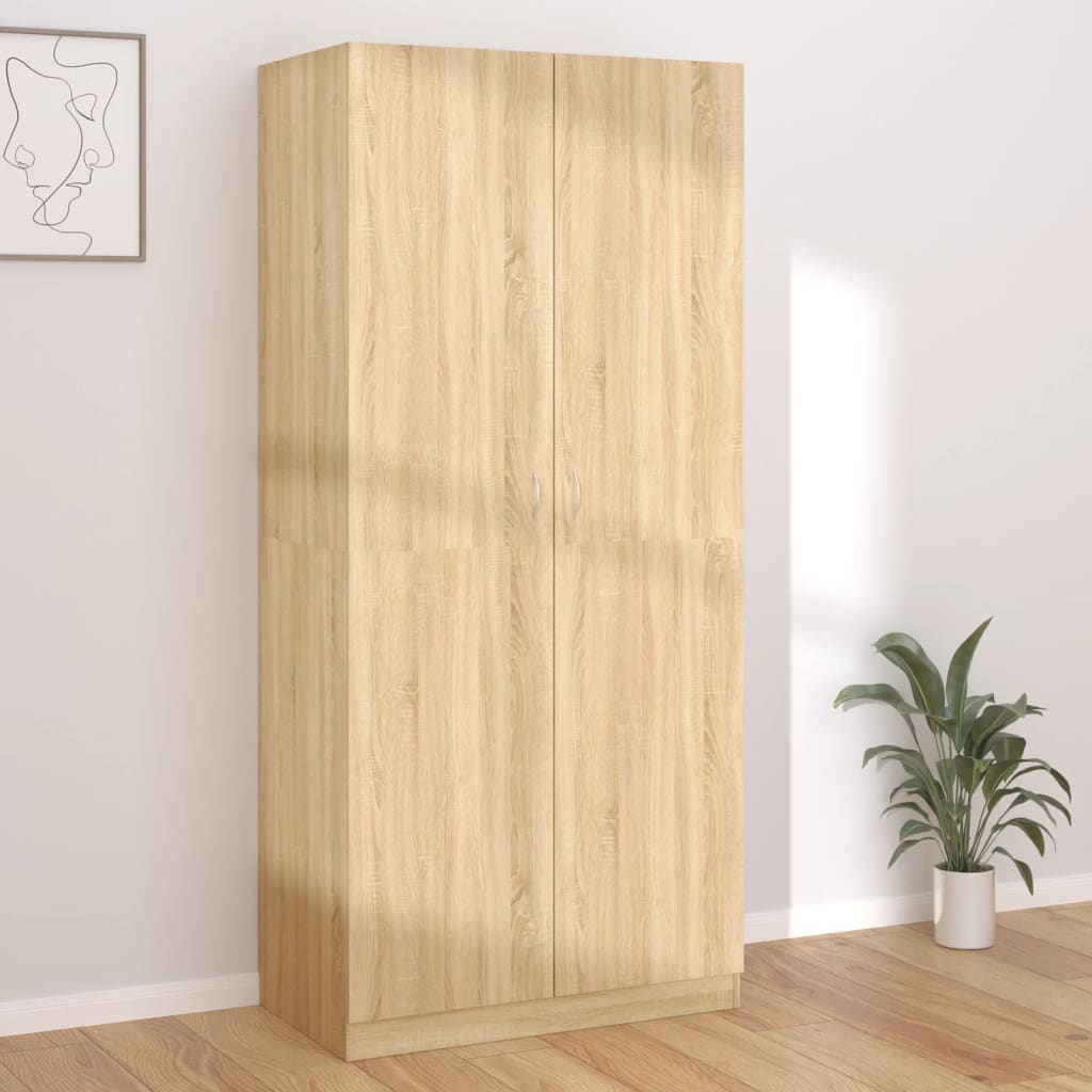 vidaXL Șifonier, culoare stejar sonoma, 90x52x200 cm, lemn prelucrat vidaXL Șifonier, culoare stejar sonoma, 90x52x200 cm, lemn prelucrat