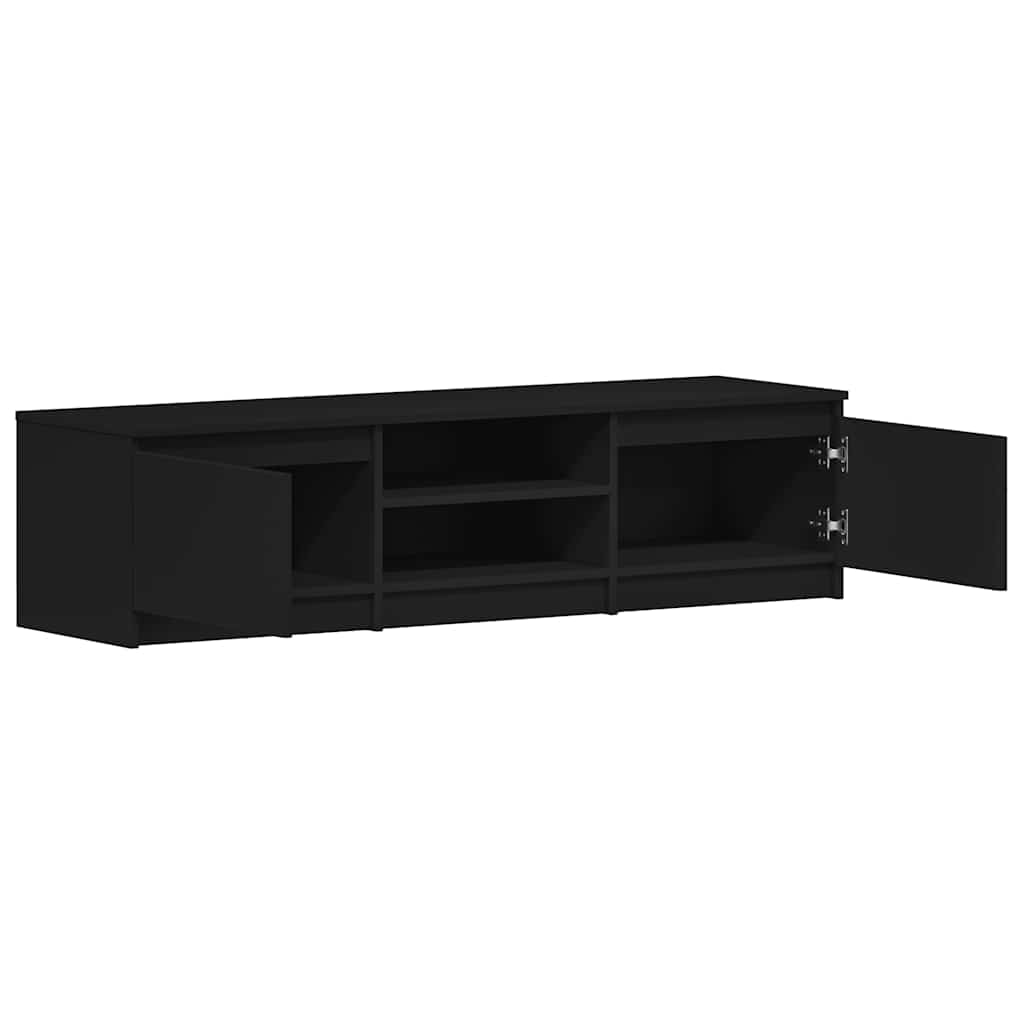 vidaXL Dulap TV, negru, 140x40x35,5 cm, lemn prelucrat