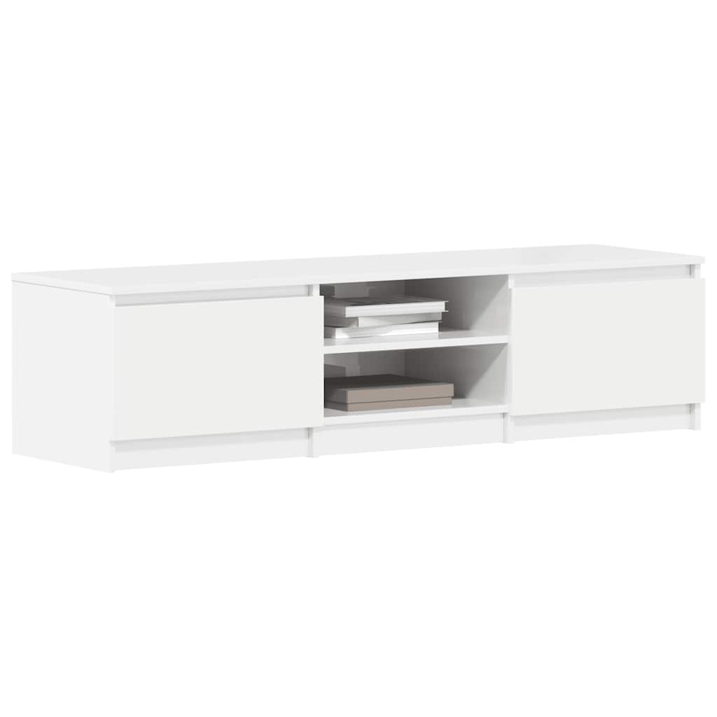 vidaXL Dulap TV, alb extralucios, 140x40x35,5 cm, lemn prelucrat vidaXL Dulap TV, alb extralucios, 140x40x35,5 cm, lemn prelucrat