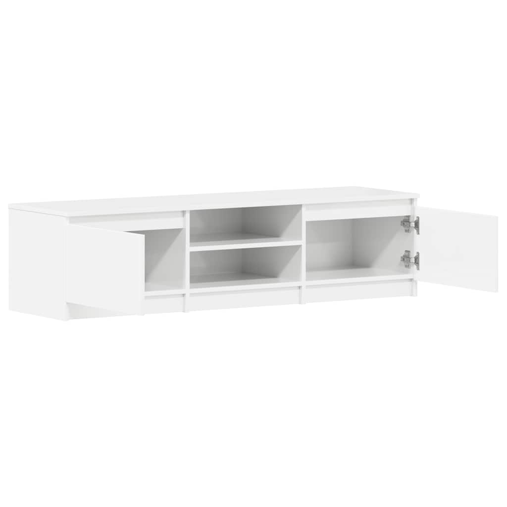 vidaXL Dulap TV, alb extralucios, 140x40x35,5 cm, lemn prelucrat vidaXL Dulap TV, alb extralucios, 140x40x35,5 cm, lemn prelucrat