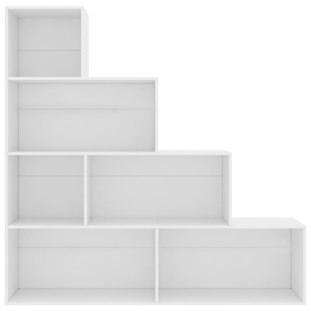 vidaXL Bibliotecă/Separator cameră, alb, 155x24x160 cm, lemn prelucrat