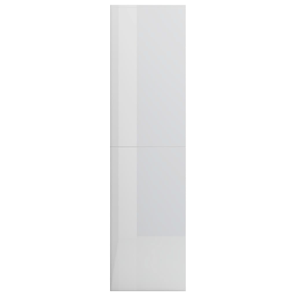 vidaXL Bibliotecă/Separator, alb lucios, 155x24x160 cm, lemn prelucrat vidaXL Bibliotecă/Separator, alb lucios, 155x24x160 cm, lemn prelucrat