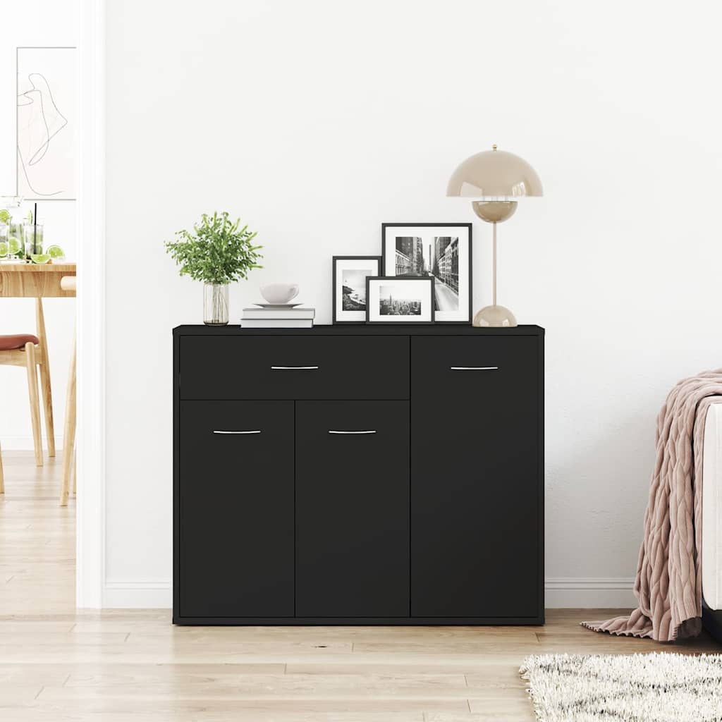 vidaXL Dulap, negru, 88 x 30 x 70 cm, lemn prelucrat