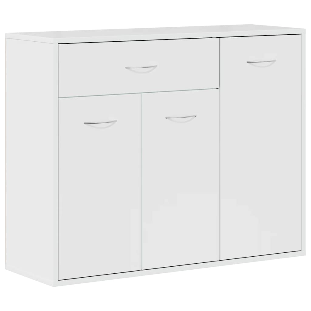 vidaXL dulap, alb extralucios, 88x30x70 cm, lemn prelucrat