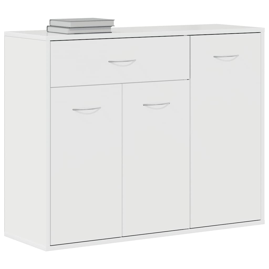 vidaXL dulap, alb extralucios, 88x30x70 cm, lemn prelucrat