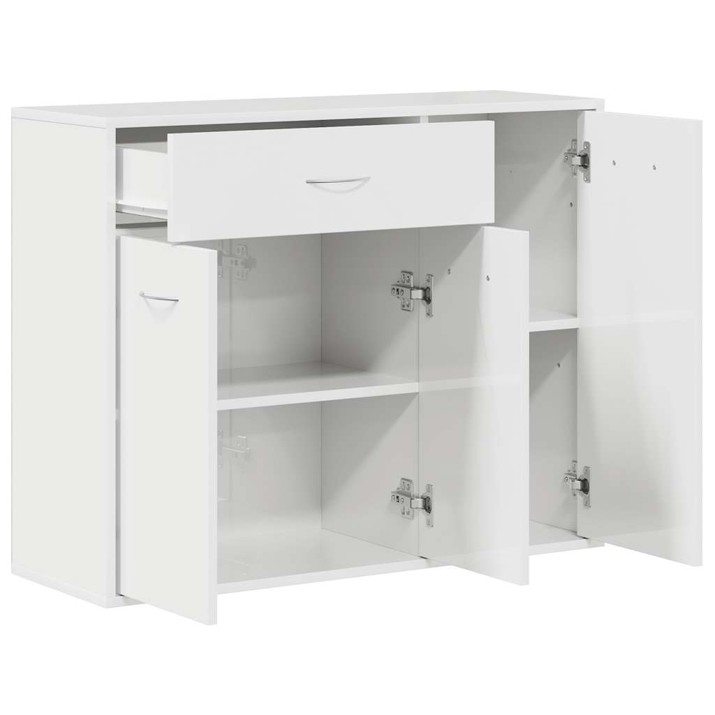 vidaXL dulap, alb extralucios, 88x30x70 cm, lemn prelucrat