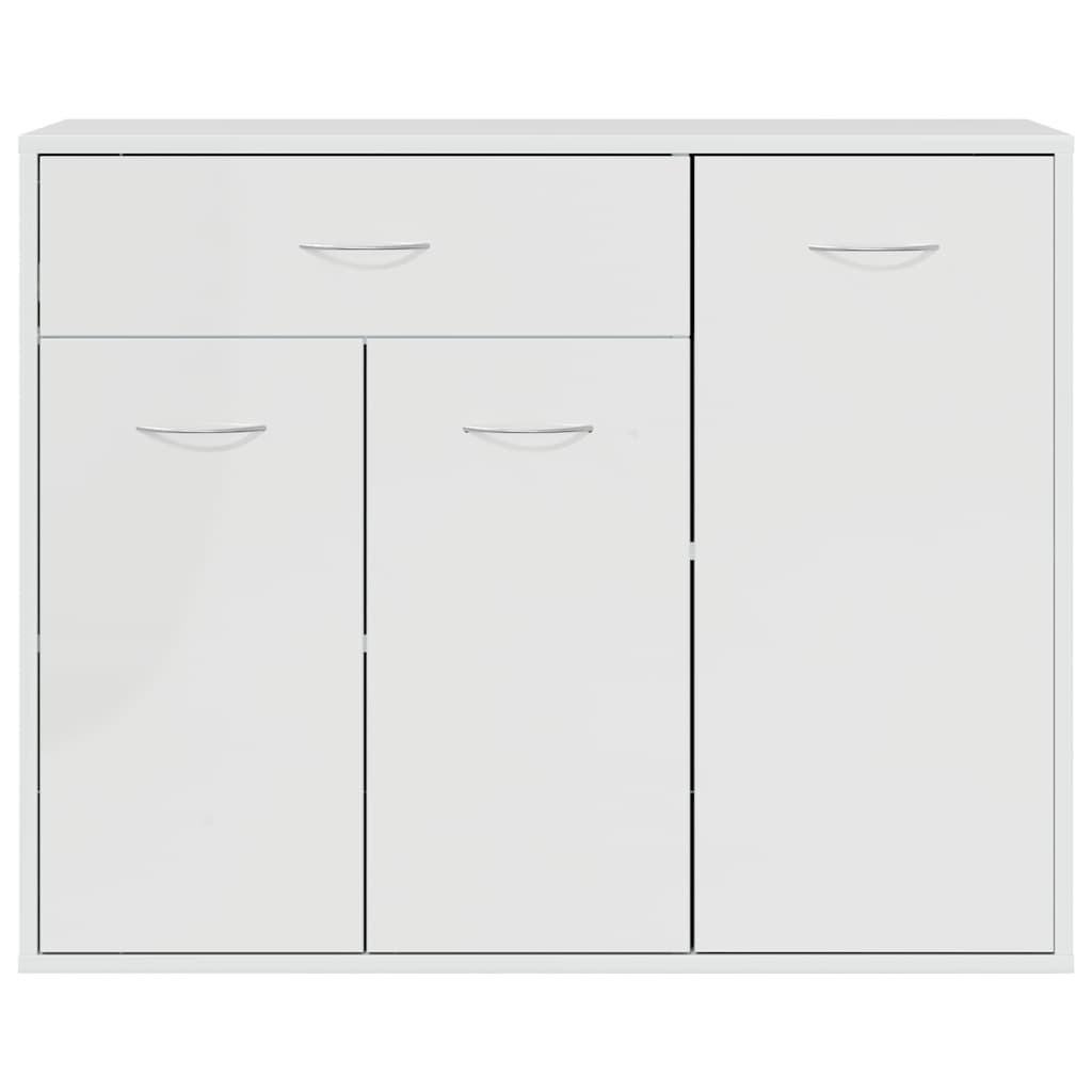 vidaXL dulap, alb extralucios, 88x30x70 cm, lemn prelucrat