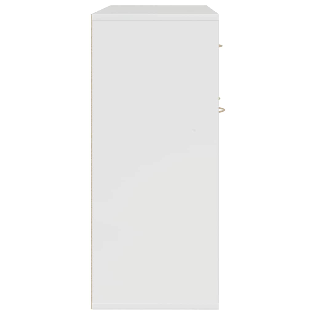vidaXL dulap, alb extralucios, 88x30x70 cm, lemn prelucrat