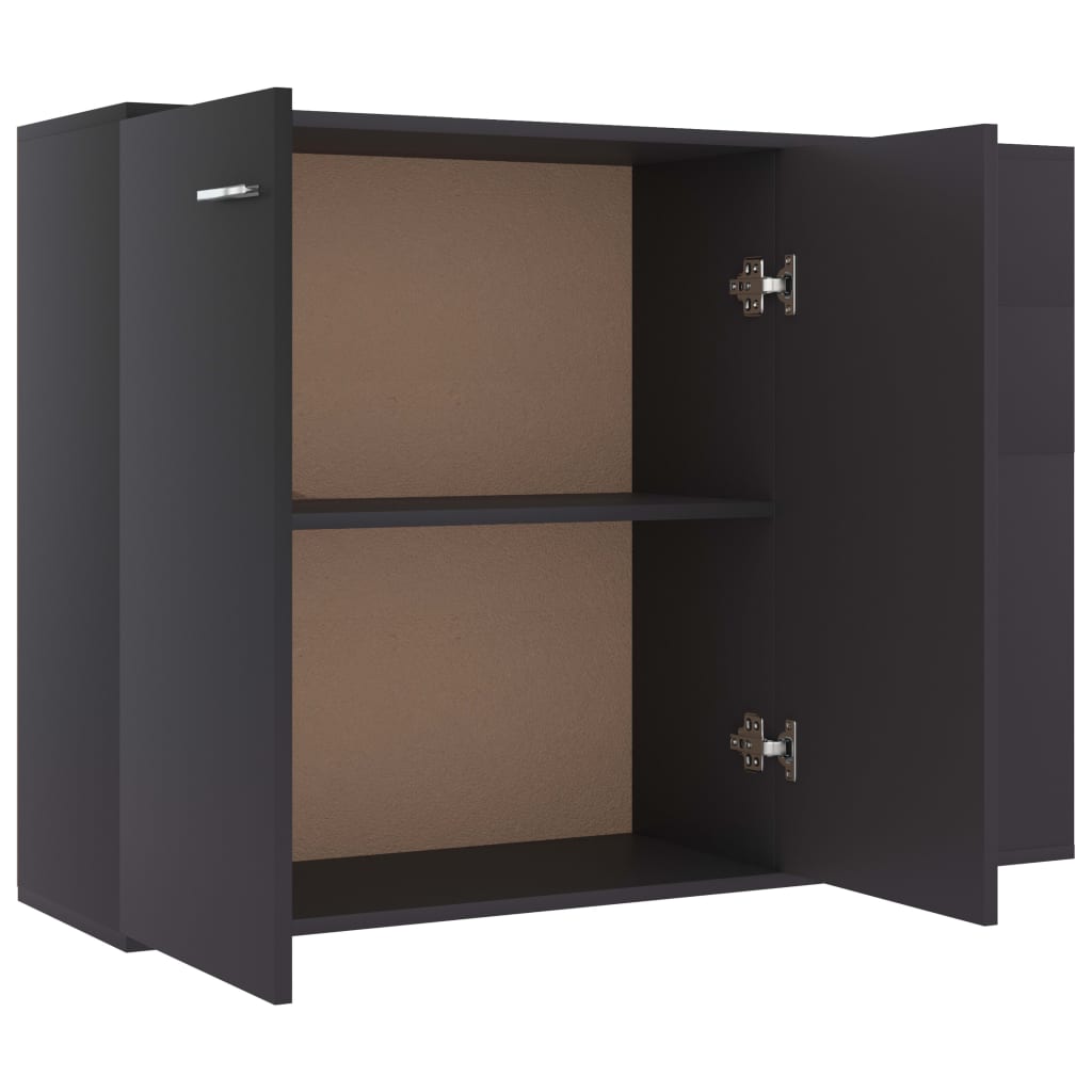 vidaXL Dulap, gri, 105x30x75 cm, lemn prelucrat vidaXL Dulap, gri, 105x30x75 cm, lemn prelucrat