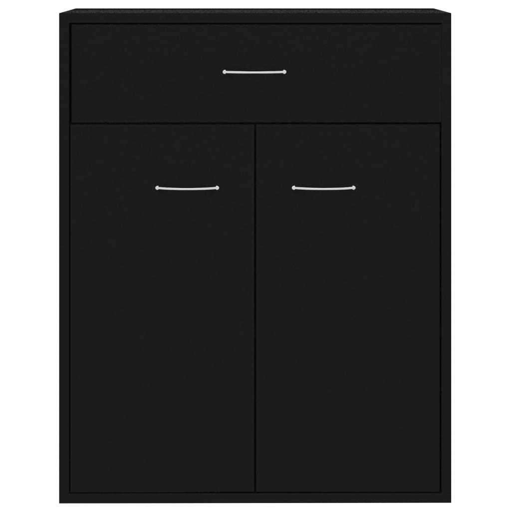 vidaXL Dulap, negru, 60x30x75 cm, lemn prelucrat