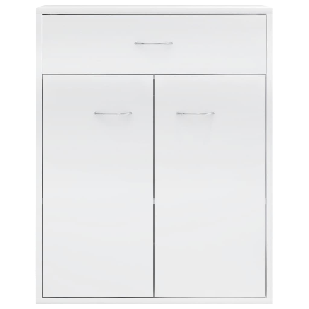 vidaXL Dulap, alb extralucios, 60x30x75 cm, lemn prelucrat