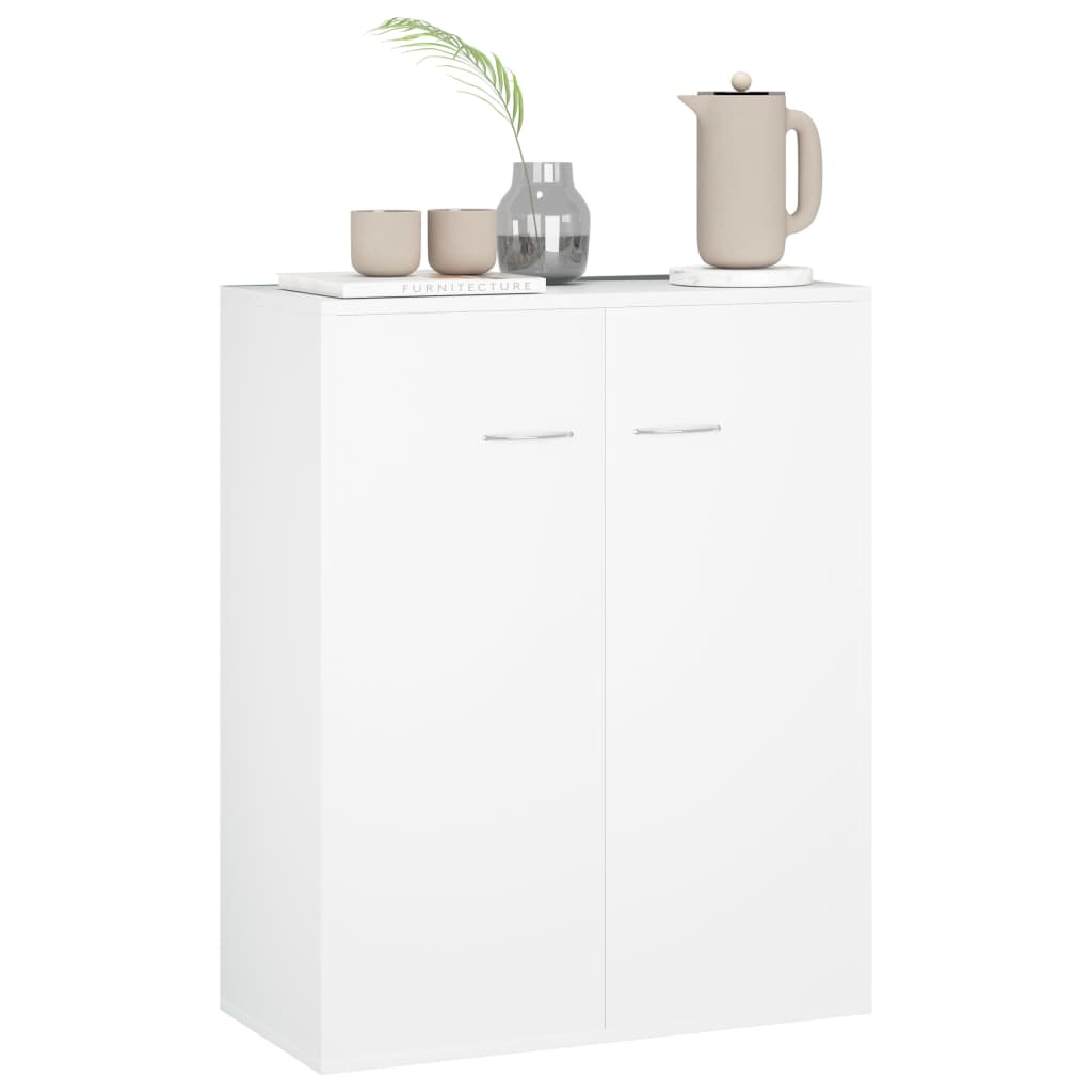 vidaXL Dulap, alb, 60x30x75 cm, lemn prelucrat