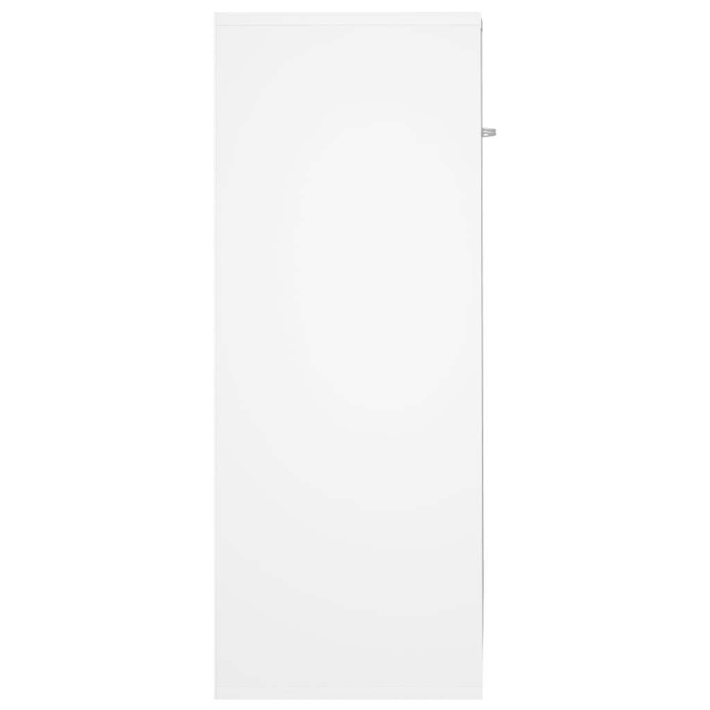 vidaXL Dulap, alb, 60x30x75 cm, lemn prelucrat