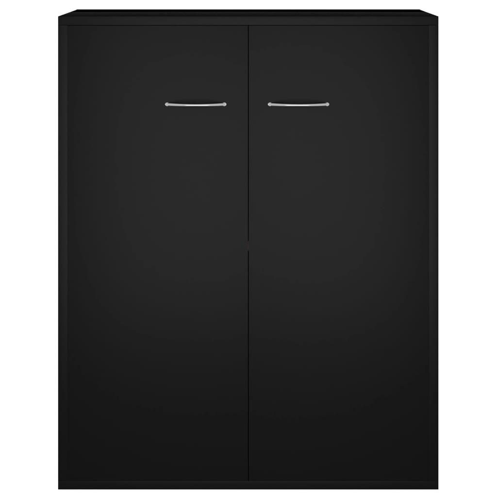 vidaXL Dulap, negru, 60x30x75 cm, lemn prelucrat