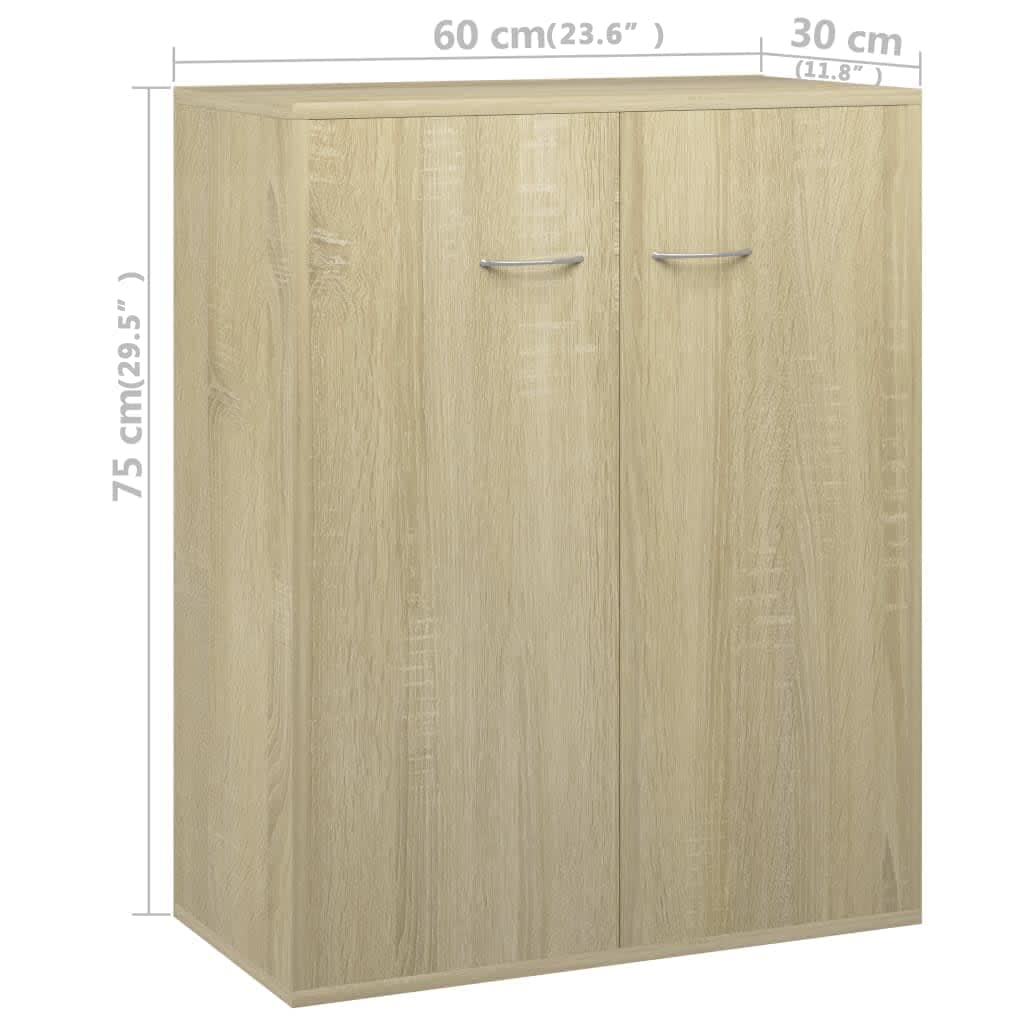 vidaXL Dulap, stejar Sonoma, 60 x 30 x 75 cm, lemn prelucrat