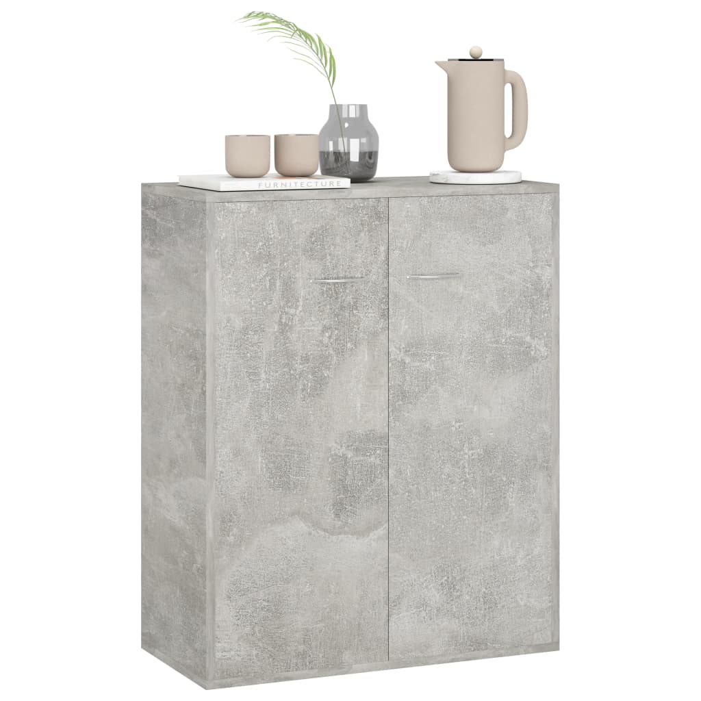 vidaXL Dulap, gri beton, 60x30x75 cm, lemn prelucrat