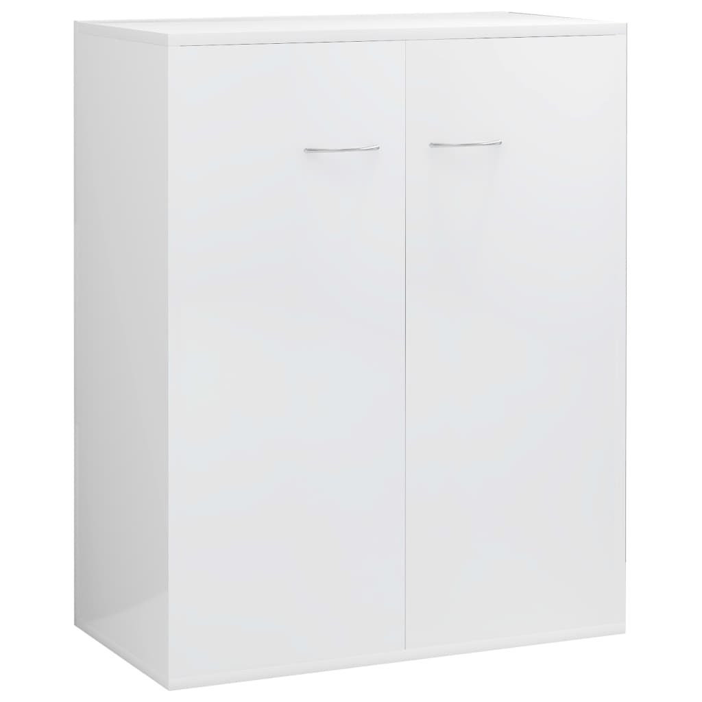vidaXL Dulap, alb extralucios, 60x30x75 cm, lemn prelucrat