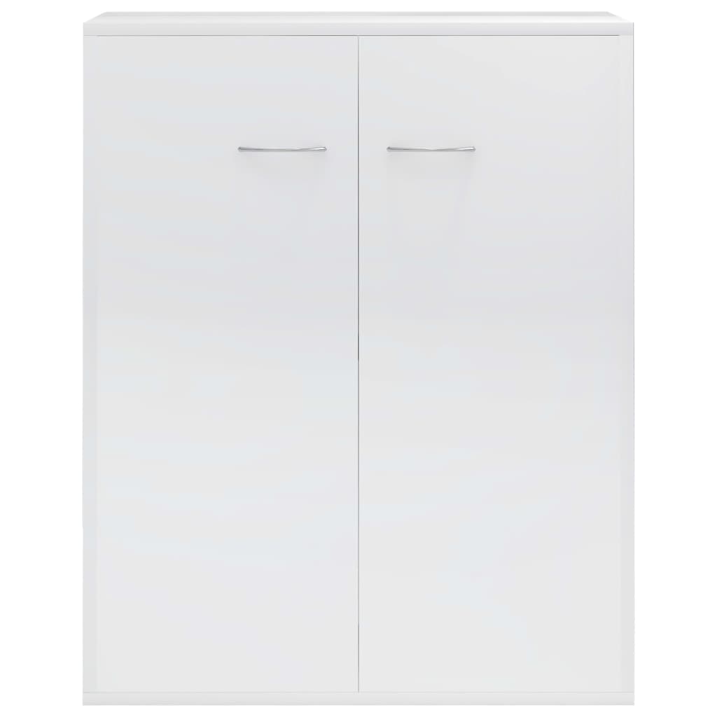 vidaXL Dulap, alb extralucios, 60x30x75 cm, lemn prelucrat
