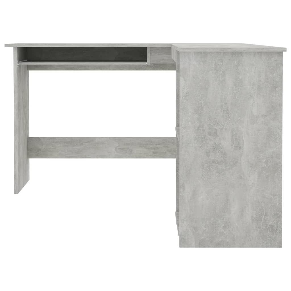 vidaXL Birou de colț în formă de L, gri beton, 120x140x75 cm, lemn