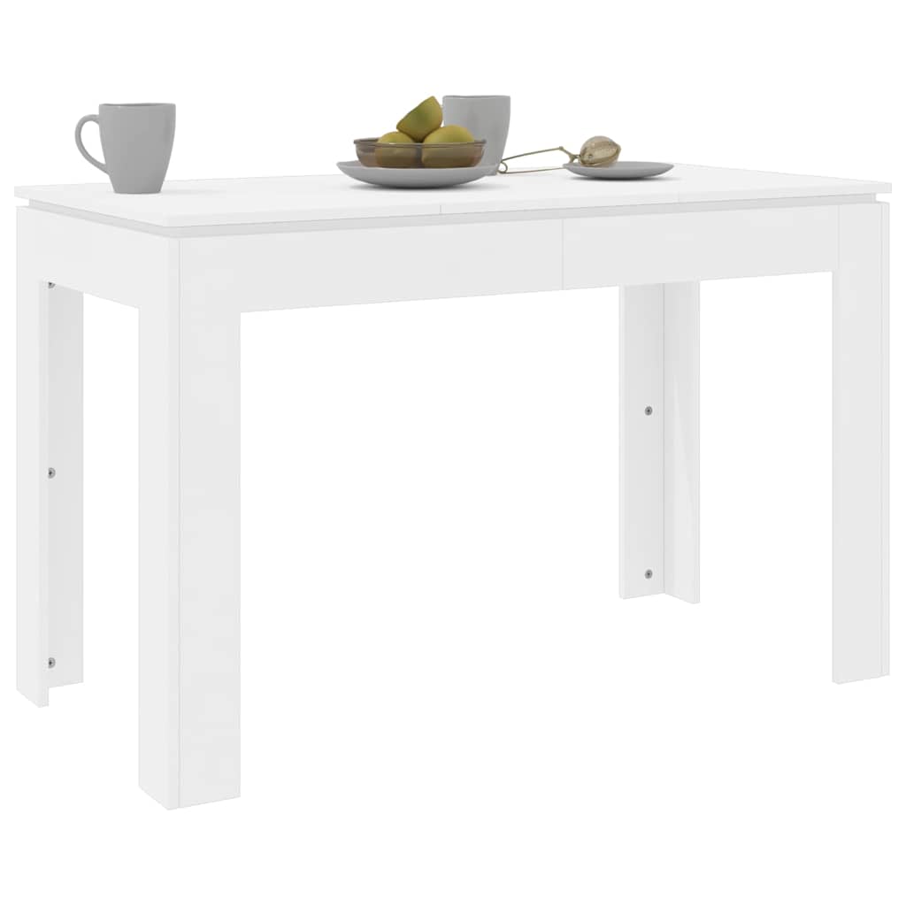 vidaXL Masă de bucătărie, alb, 120x60x76 cm, lemn prelucrat