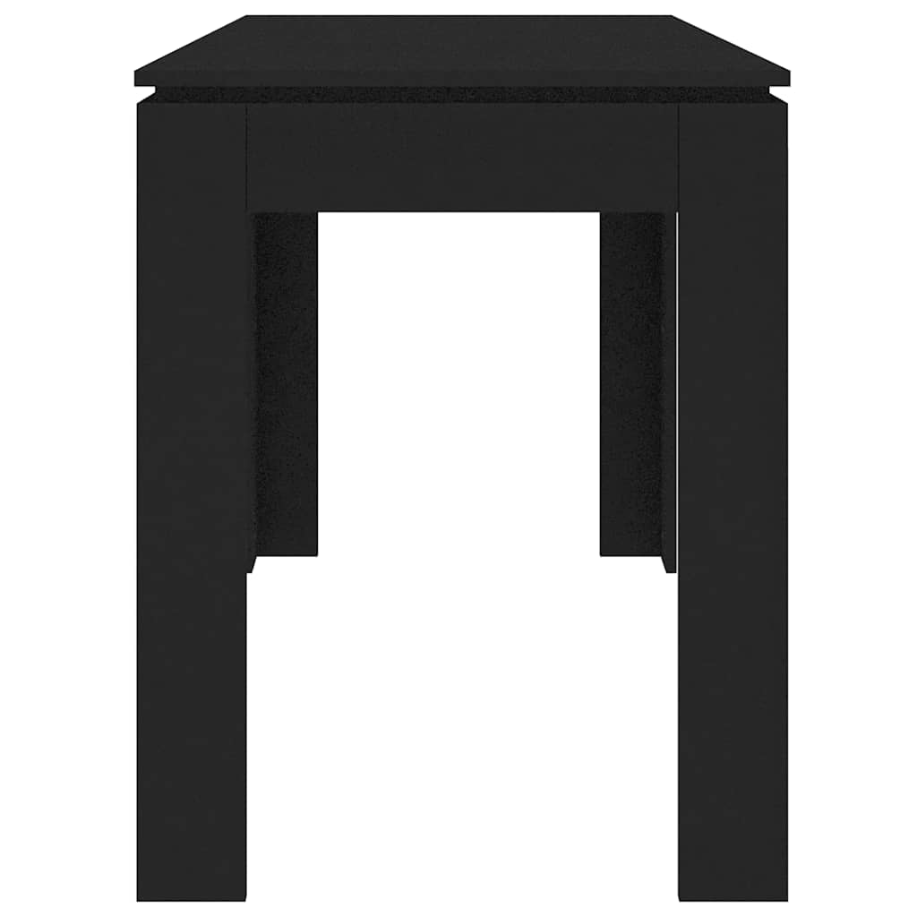 vidaXL Masă de bucătărie, negru, 120x60x76 cm, lemn prelucrat
