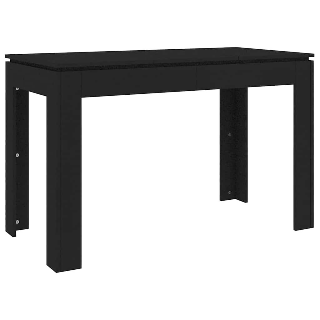 vidaXL Masă de bucătărie, negru, 120x60x76 cm, lemn prelucrat