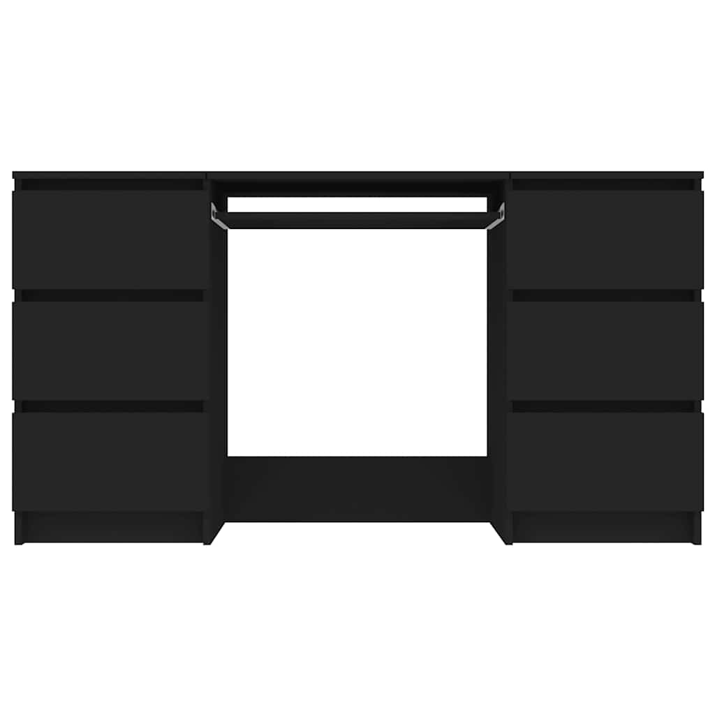 vidaXL Birou de scris, negru, 140x50x77 cm, lemn prelucrat