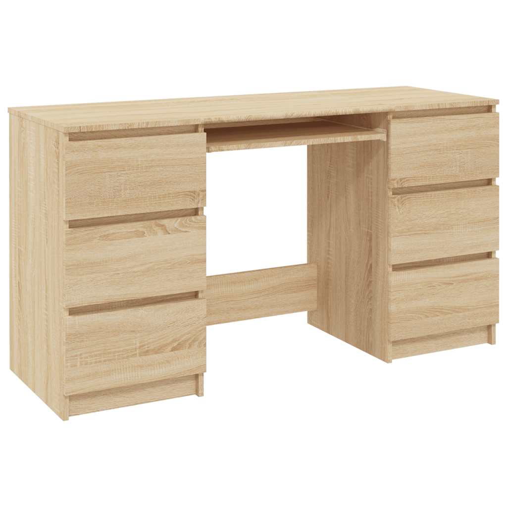vidaXL Birou de scris, stejar sonoma, 140x50x77 cm, lemn prelucrat