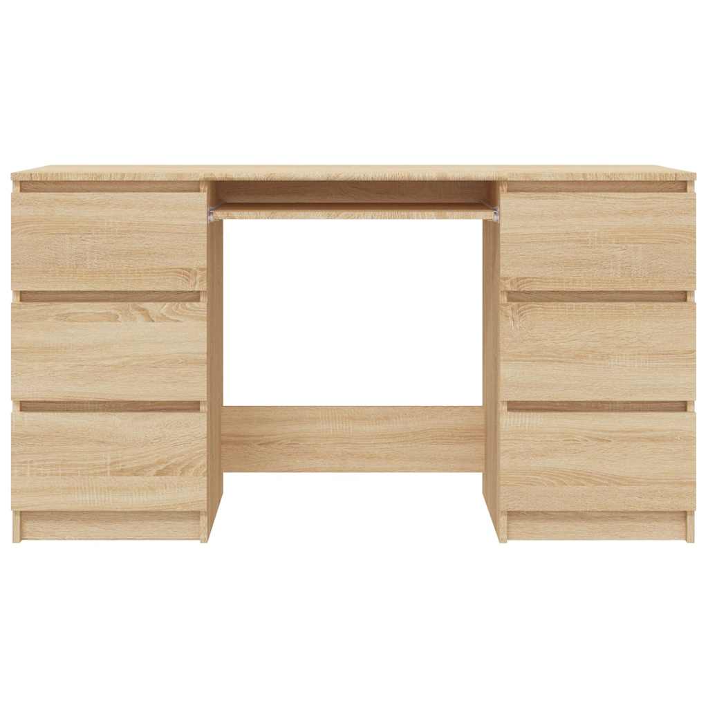 vidaXL Birou de scris, stejar sonoma, 140x50x77 cm, lemn prelucrat