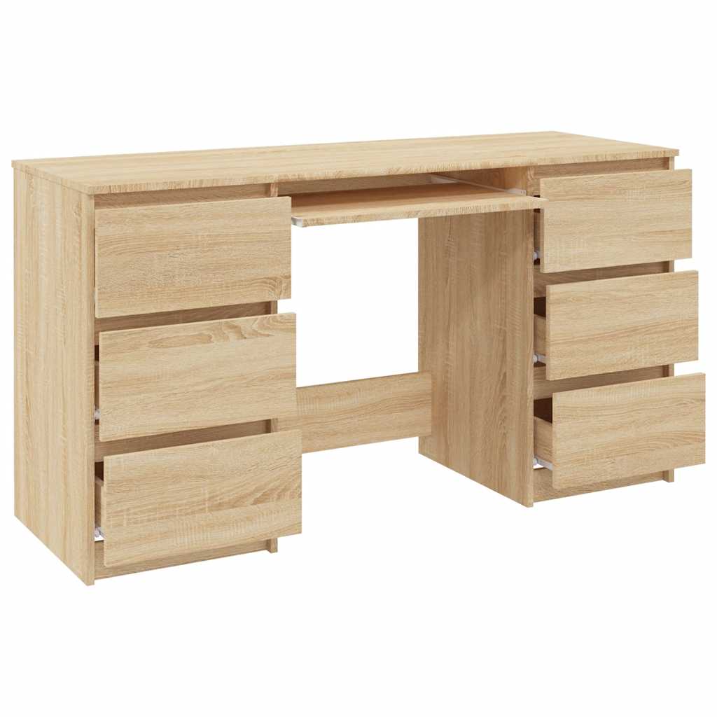 vidaXL Birou de scris, stejar sonoma, 140x50x77 cm, lemn prelucrat