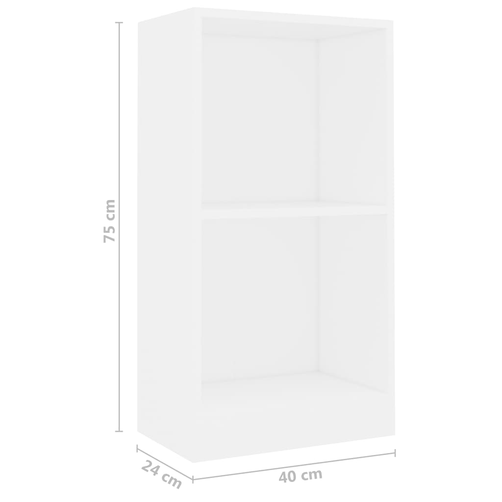 vidaXL Bibliotecă, alb, 40x24x75 cm, lemn prelucrat vidaXL Bibliotecă, alb, 40x24x75 cm, lemn prelucrat
