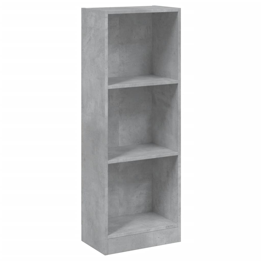 vidaXL Bibliotecă cu 3 rafturi, gri beton, 40x24x109 cm, lemn compozit vidaXL Bibliotecă cu 3 rafturi, gri beton, 40x24x109 cm, lemn compozit