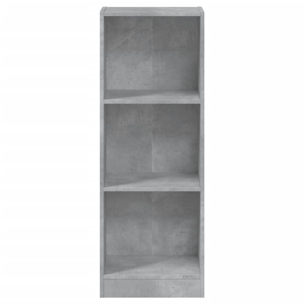 vidaXL Bibliotecă cu 3 rafturi, gri beton, 40x24x109 cm, lemn compozit vidaXL Bibliotecă cu 3 rafturi, gri beton, 40x24x109 cm, lemn compozit