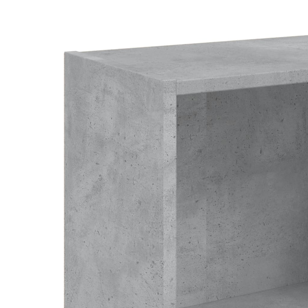 vidaXL Bibliotecă cu 3 rafturi, gri beton, 40x24x109 cm, lemn compozit vidaXL Bibliotecă cu 3 rafturi, gri beton, 40x24x109 cm, lemn compozit